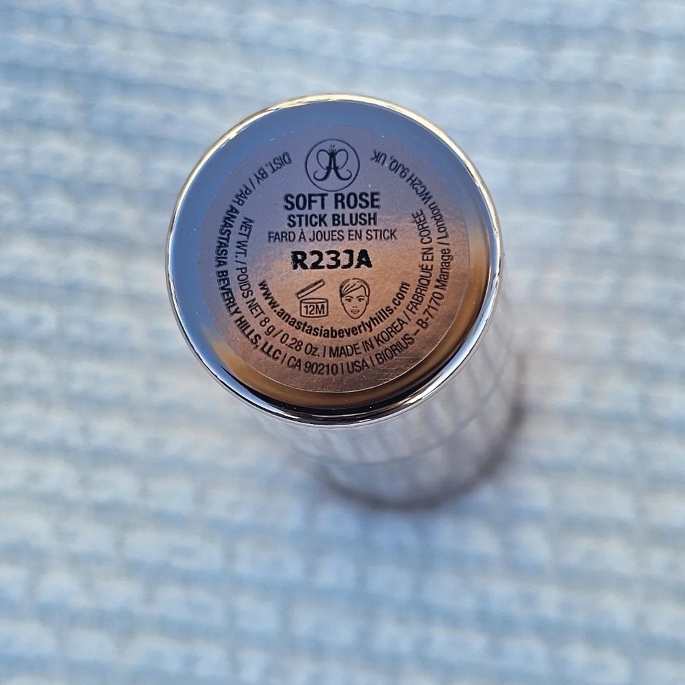 Anastasia Beverly Hills Stick Blush Shade Soft Rose Cream Blush with Brush